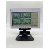 Block of Four Green Canadian Stamps