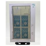 Block of VIII Olympic Winter Games Stamps