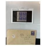 US #807 3c Mint NH Plate Block and FDC