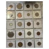 International Coins in Holder Sleeves