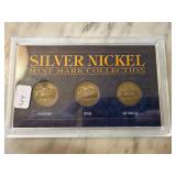 Silver Nickel Mint Mark Collection Set