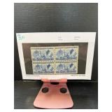 Block of 4 Blue U.S. Postage Stamps