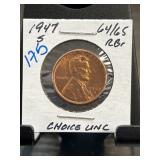 1947 Lincoln Wheat Cent, Choice UNC