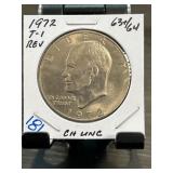 1972 Eisenhower Dollar T-1 Reverse Coin