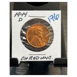 1944-D Lincoln Wheat Cent, CH Red Uncirculated