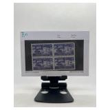 Block of Four Purple Canadian 3Â¢ Stamps