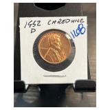 1952-D Wheat Penny in Holder