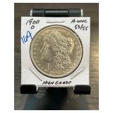 1900-O Morgan Silver Dollar, High Grade