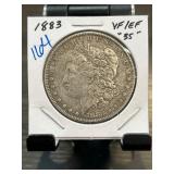 1883 Morgan Silver Dollar VF/EF