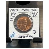 1953 Lincoln Wheat Penny D Mint Mark