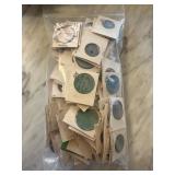 Various Coins in Cardboard Holders