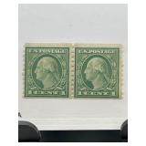 US #452 Washington Green Coil Pair