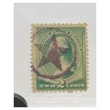 1887 2c Washington Green Fancy Star Cancel