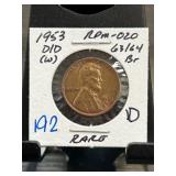 1953-D/D Lincoln Wheat Cent RPM-020