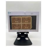 Block of Brown Canadian Postage Stamps