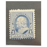 1890 US #219 Franklin 1-Cent Blue Stamp