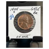 1944-S Lincoln Cent CH UNC 64/65 BR