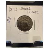 1873 Shield Nickel in Holder