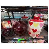 Valentine-Themed Glassware and Storage Lot