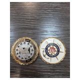 Two Military Commemorative Challenge Coins