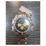 Titanium Chronograph Watch With Gold Accents