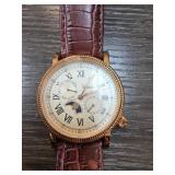 Stauer Moonphase Watch with Leather Band