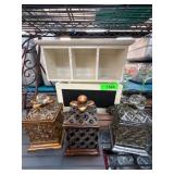 Decorative Containers and Wooden Organizer