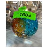 Multicolor Glass Orb With Bubble Design