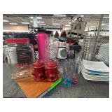 Glass sugar canister and miscellaneous Kitchenware