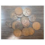British One Penny Coins