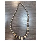 Brown and Cream Beaded Necklace