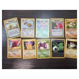 10 Vintage Pokemon Trading Cards