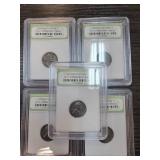 Five 1943 Lincoln Steel Cents