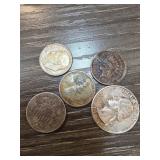Five Mixed Coins 2 ARE SILVER