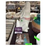 Ceramic Dog Cookie Jar & Cleo Teissedre Tile