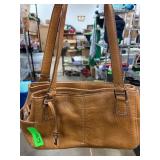 Fossil Tan Genuine Leather Shoulder Bag