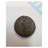 Ancient Roman Coin with Profile Design