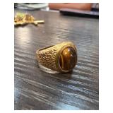 10k GF Ring with Tigers Eye Stone