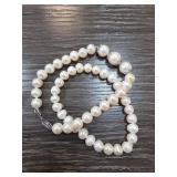 String of White Cultured Pearls with Clasp