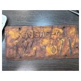 1946 Kansas License Plate with Rusted Finish