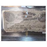 1861 MECHANICS Currency Fifty Cents Note