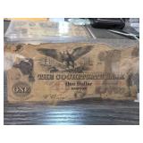 1852 Cochituate Bank One Dollar Note