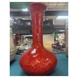 Artesia Red Decorative Vase, 16 Inches Tall