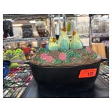 Cast Iron Wood Stove Steamer with Bird Decoration