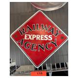 Enamel Railway Express Agency Sign