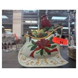 Lenox Winter Greetings Sleigh Cookie Jar