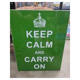 Green Keep Calm Wall Sign