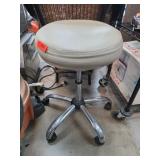 Adjustable Rolling Stool with Padded Seat