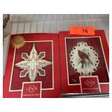 Lenox Ornaments: First Blessing Star & Winter Gree