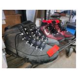 Nike Air Jordan and Red Nike Athletic Shoes